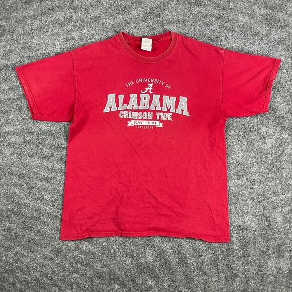 Gildan T-Shirt Mens Size L Crimson Red University of Alabama Crimson Tide - Picture 2 of 8